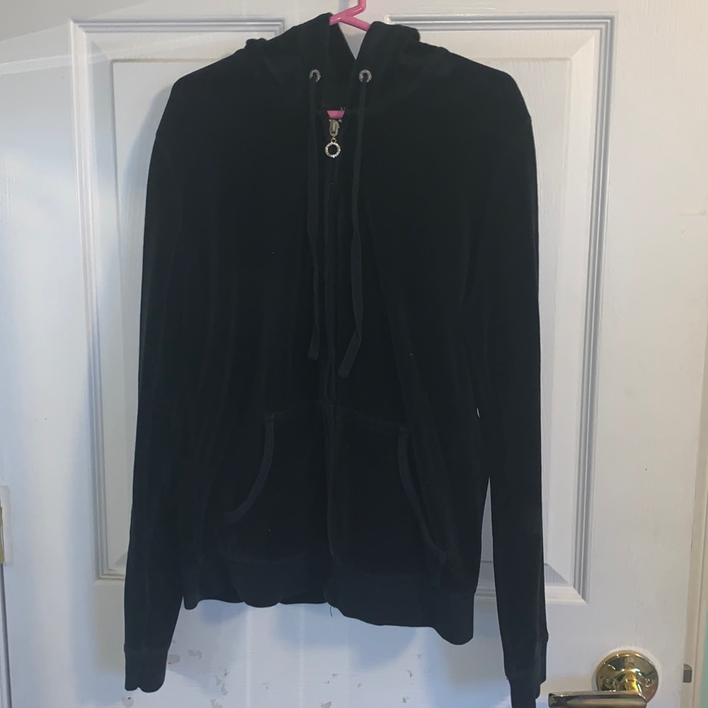 New York and Company velour zip-up sweatshirt